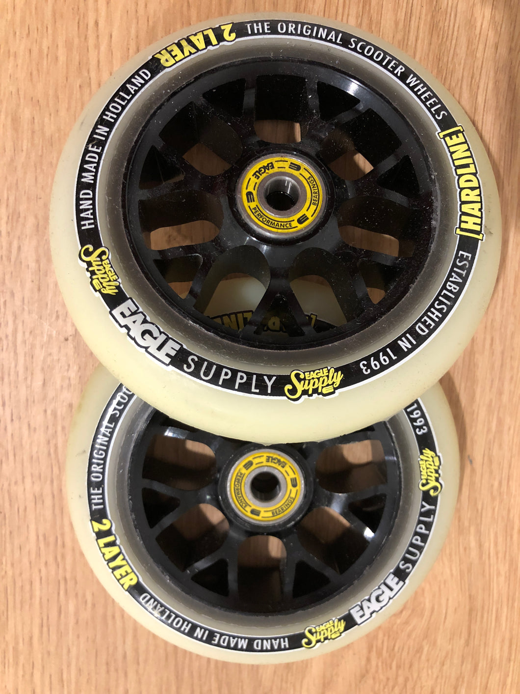 Eagle 110mm Wheels White/Black